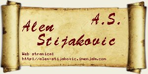 Alen Stijaković vizit kartica